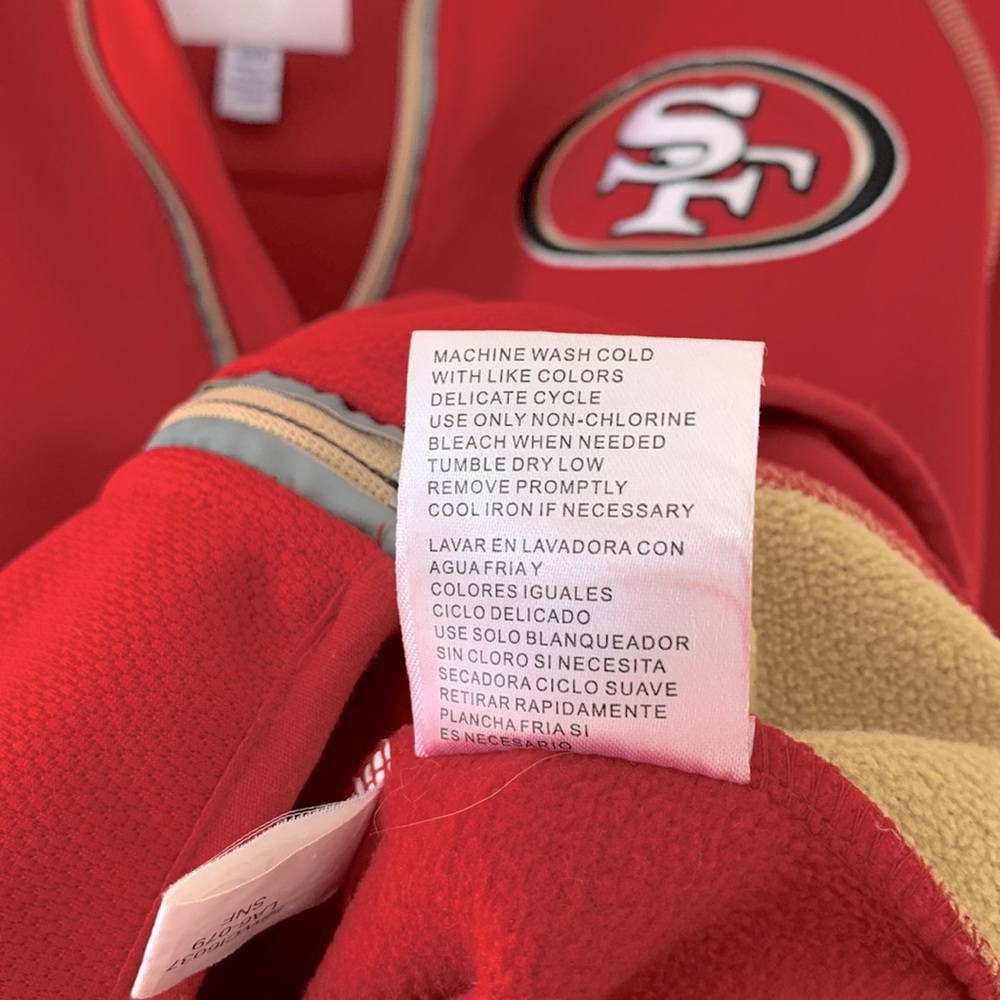 San Francisco 49ers Performance Fleece Zip Up Jacket - Picture 6 of 11